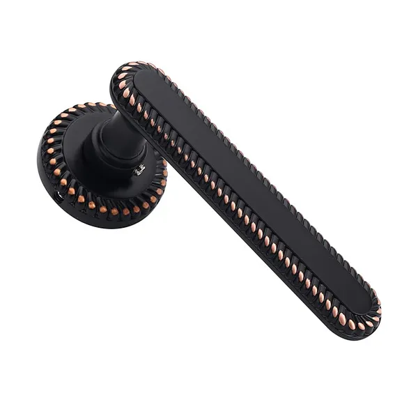 Matte Black Bedroom Door Handles With Locks Zinc Alloy Passage Door Handle For Kitchen European Styl