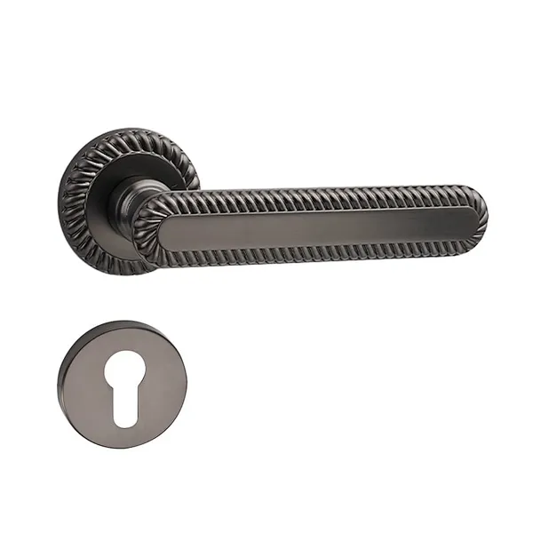 Matte Black Bedroom Door Handles With Locks Zinc Alloy Passage Door Handle For Kitchen European Styl